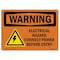 Signmission OSHA Warning Sign, 7" Height, 10" Width, Rigid Plastic, Electrical Hazard Disconnect, Landscape OS-WS-P-710-L-12092 - alternate 1